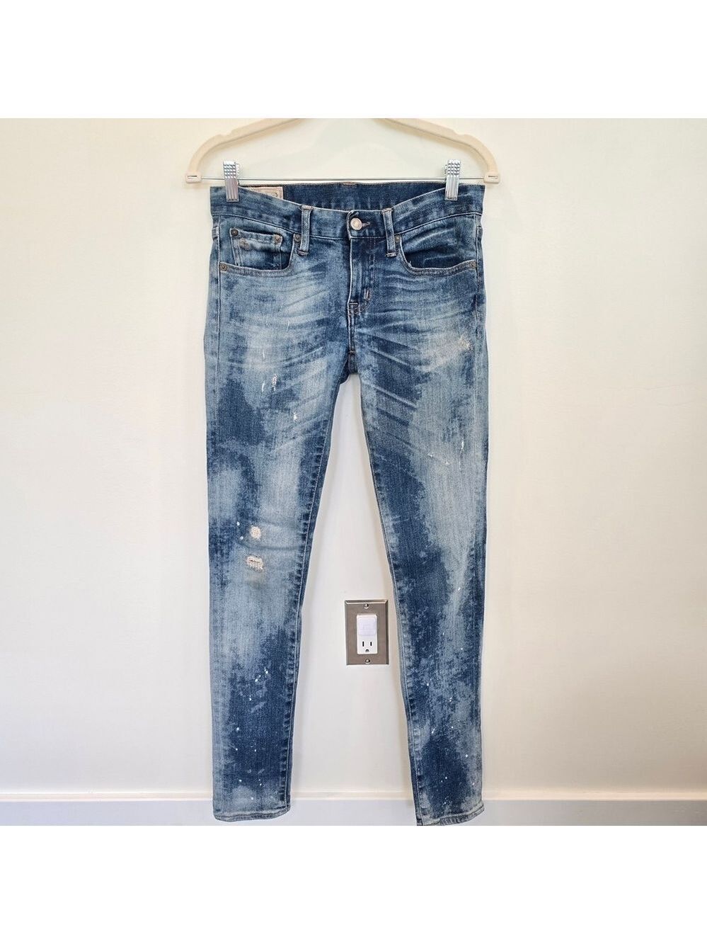 Polo by Ralph Lauren Tompkins Skinny Blue Distressed Jeans for Women size 26 - Picture 4 of 14